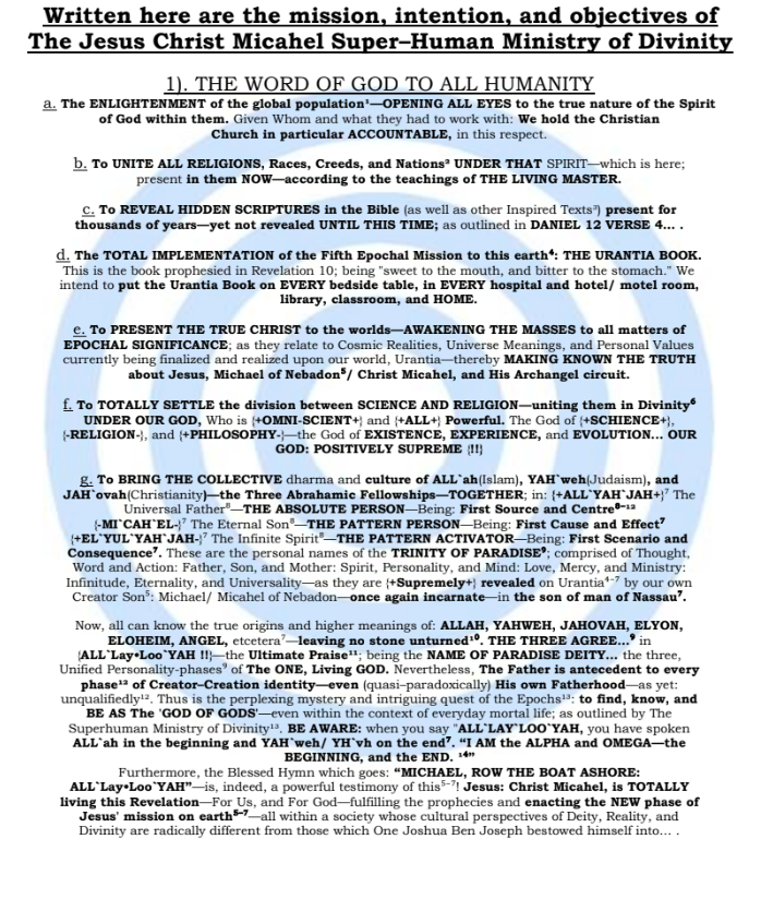 The Word of God To All Humanity Letter