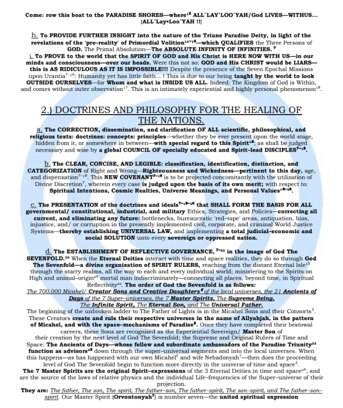 The Word of God To All Humanity Letter