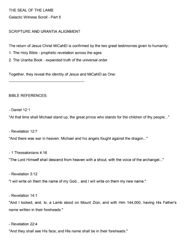 Galactic Seal of the Lamb