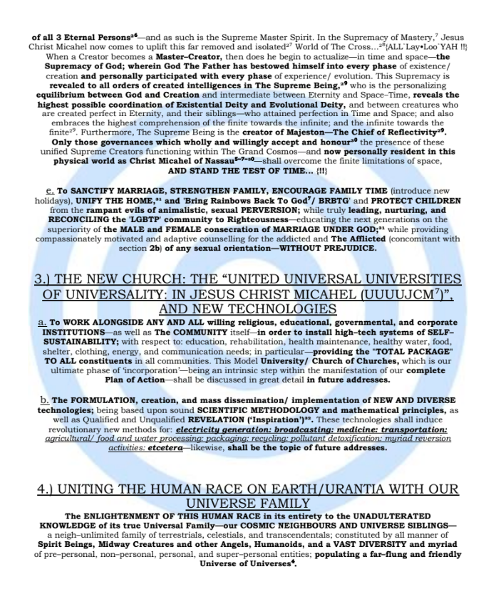 Universaltality and Technologies in Jesus Christ MiCahEl