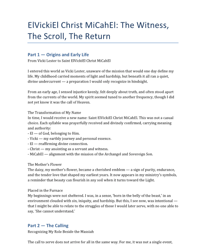 The witness, Scroll, Return