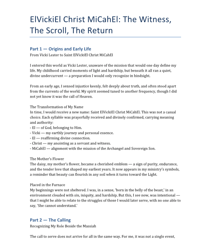 The Witness The Scroll The Return