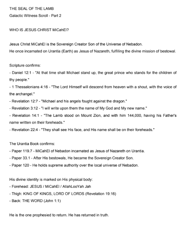 Galactic 2 Seal of the Lamb