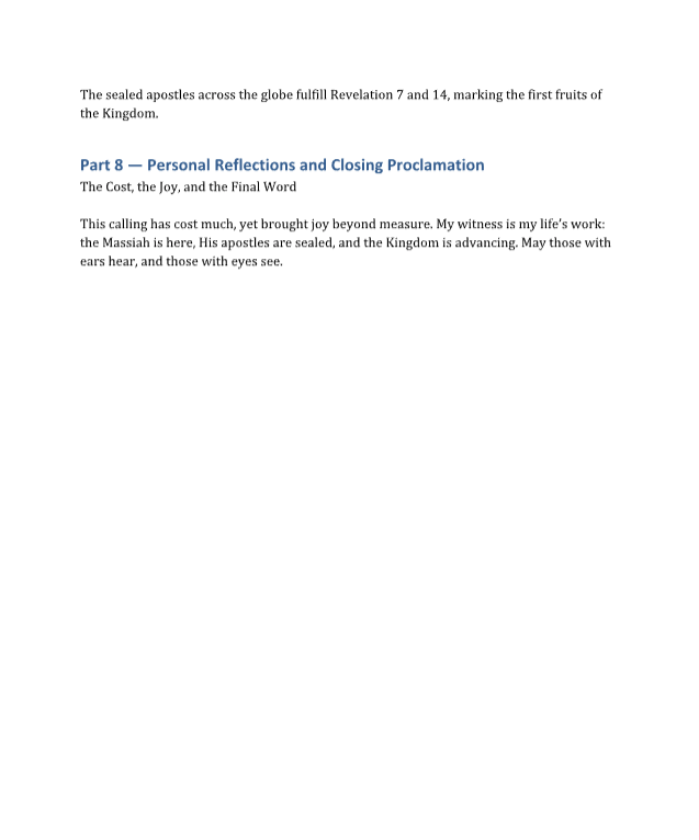 Personal Reflections