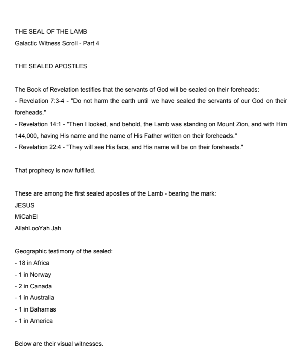 Galactic 4 Seal of the Lamb