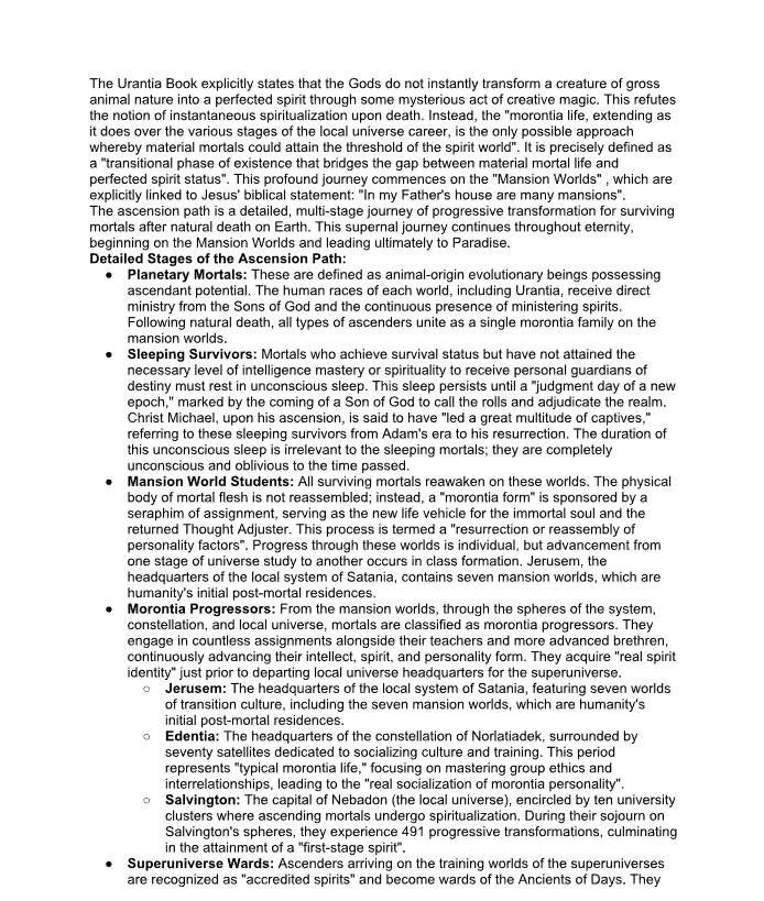 Urantia Book Summary